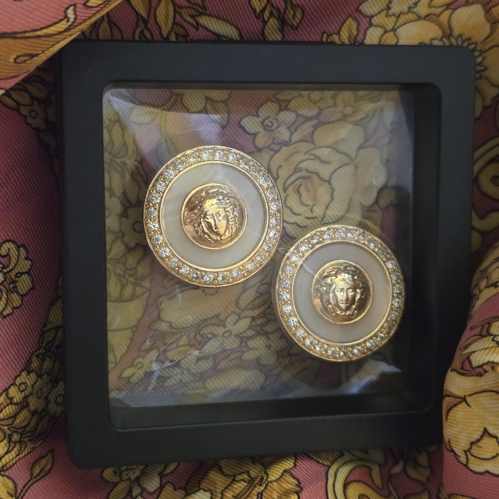 Gianni Versace - Medusa and Rhinestone Clip-on Earrings